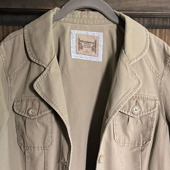 Ruff Hewn Jacket Women’s Size Large Tan - Picture 2 of 4